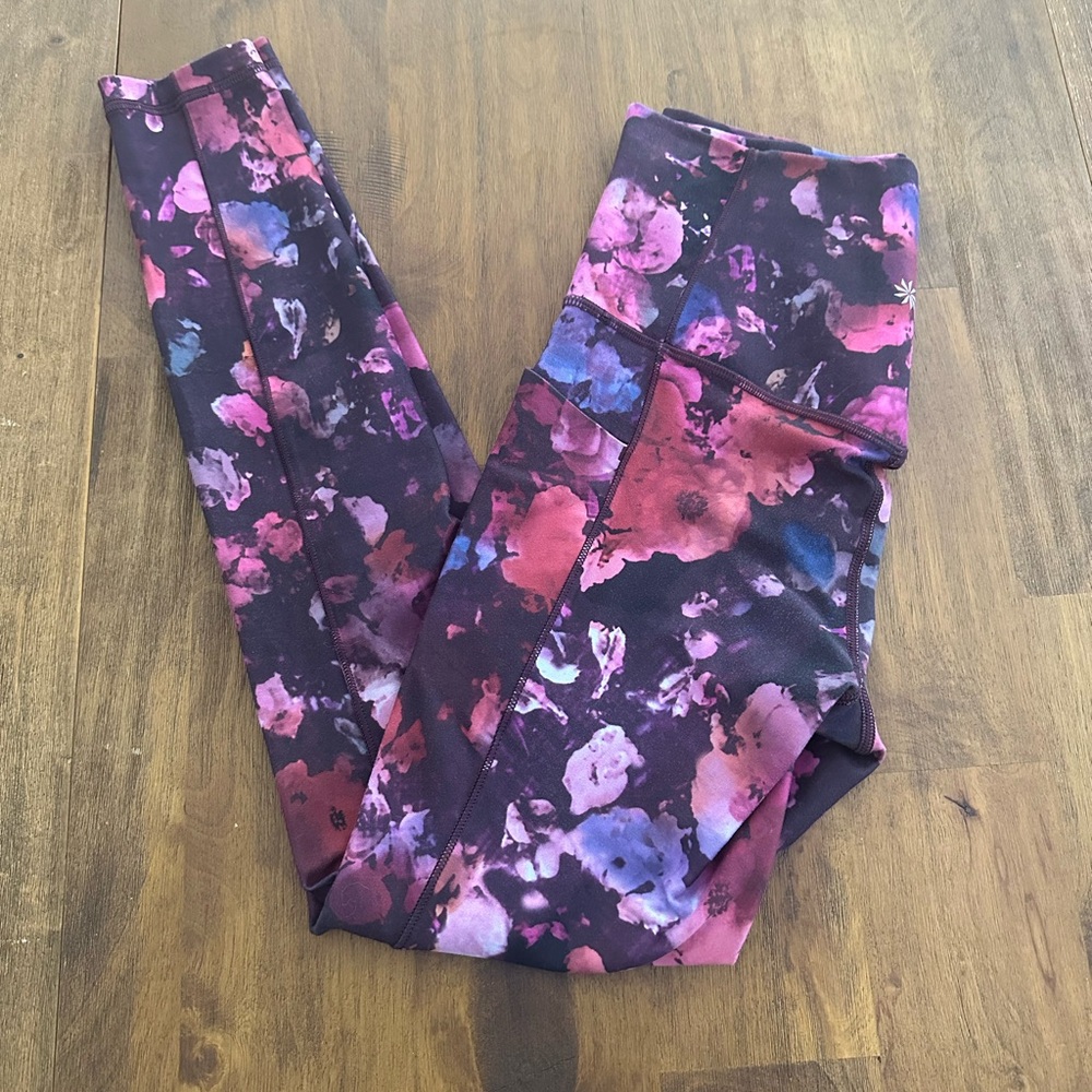Athleta Floral Print Leggings